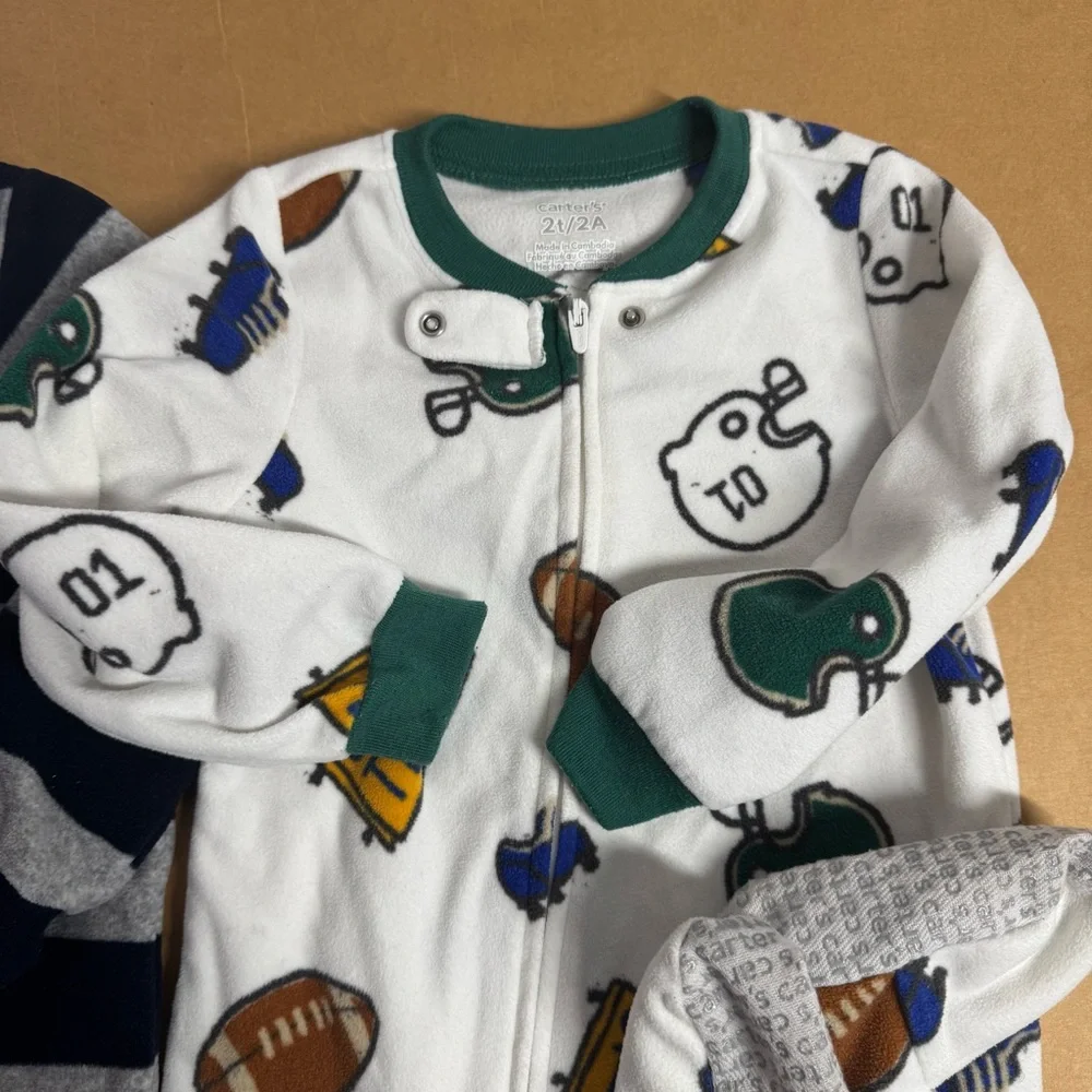 Carters Pajamas Toddler Footed Fleece Sleepers 2 Count
